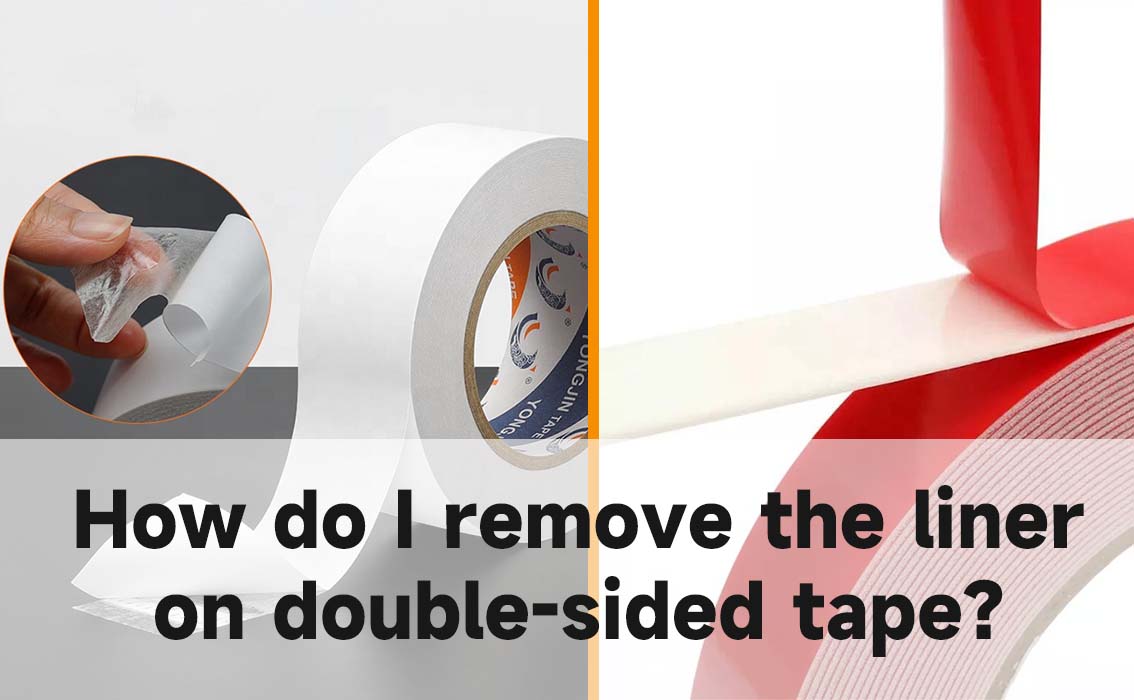 How do I remove the liner on double-sided tape? 